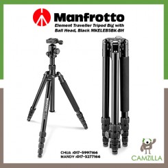 Manfrotto Element Traveller Tripod Big with Ball Head, Black MKELEB5BK-BH